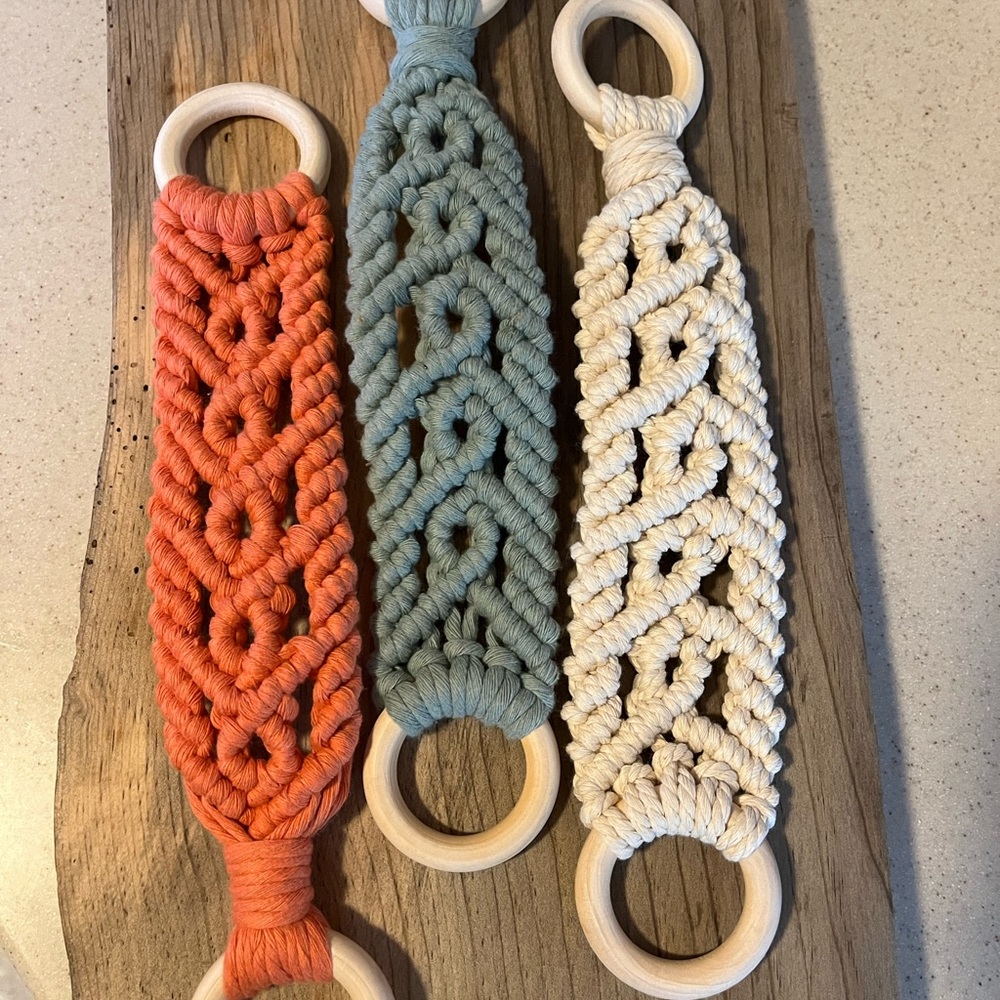 Handmade hand/dish towel holders